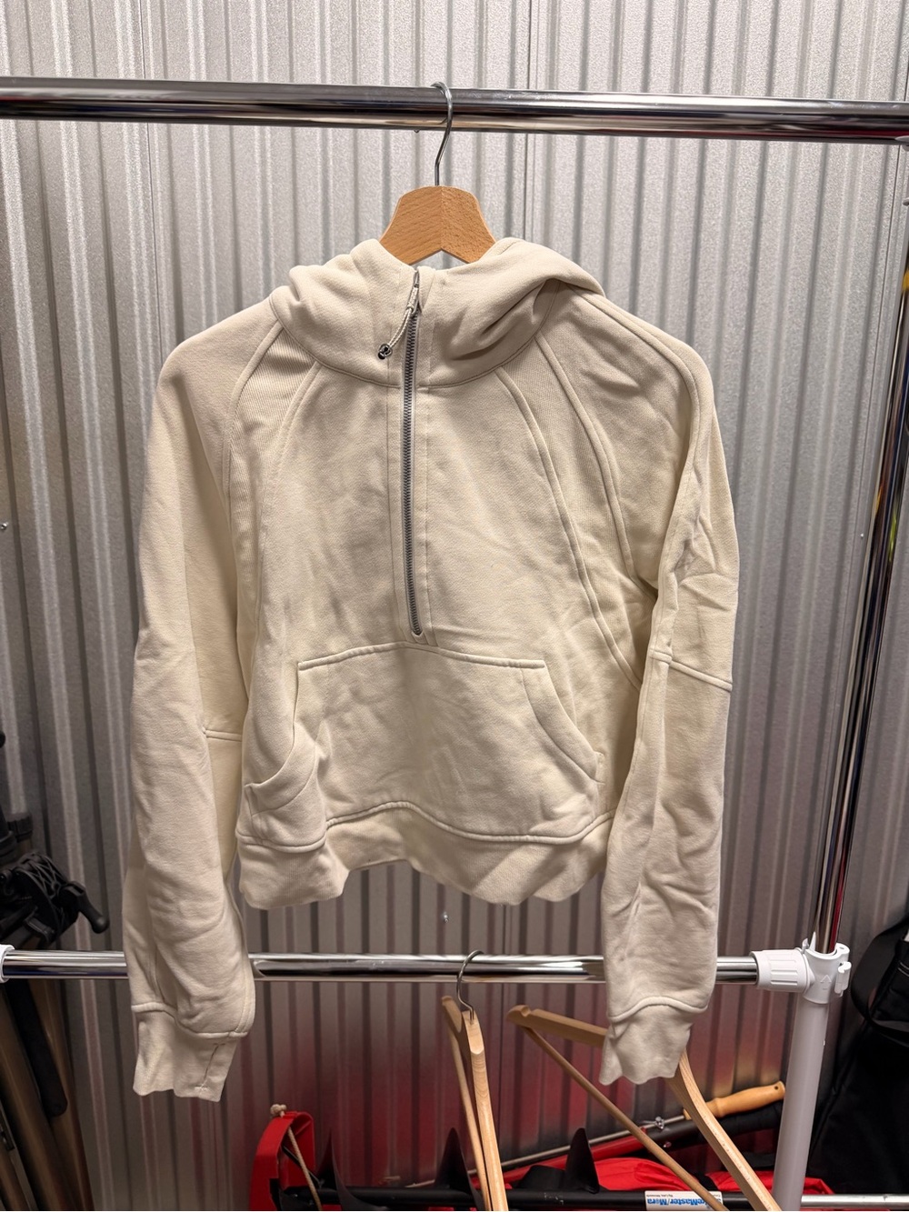 Lululemon Scuba Oversized Half-Zip Hoodie - XS/S - Bone